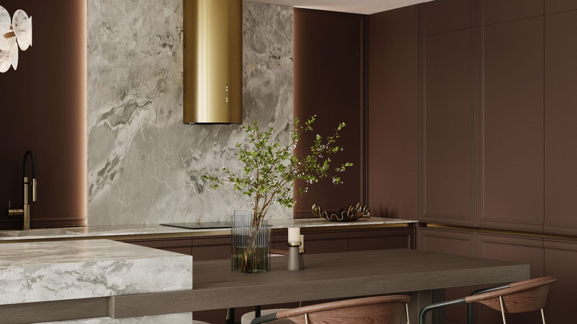 Вытяжка пристенная Cylindro OR Gold BLDC - Золото - Визуализации 5