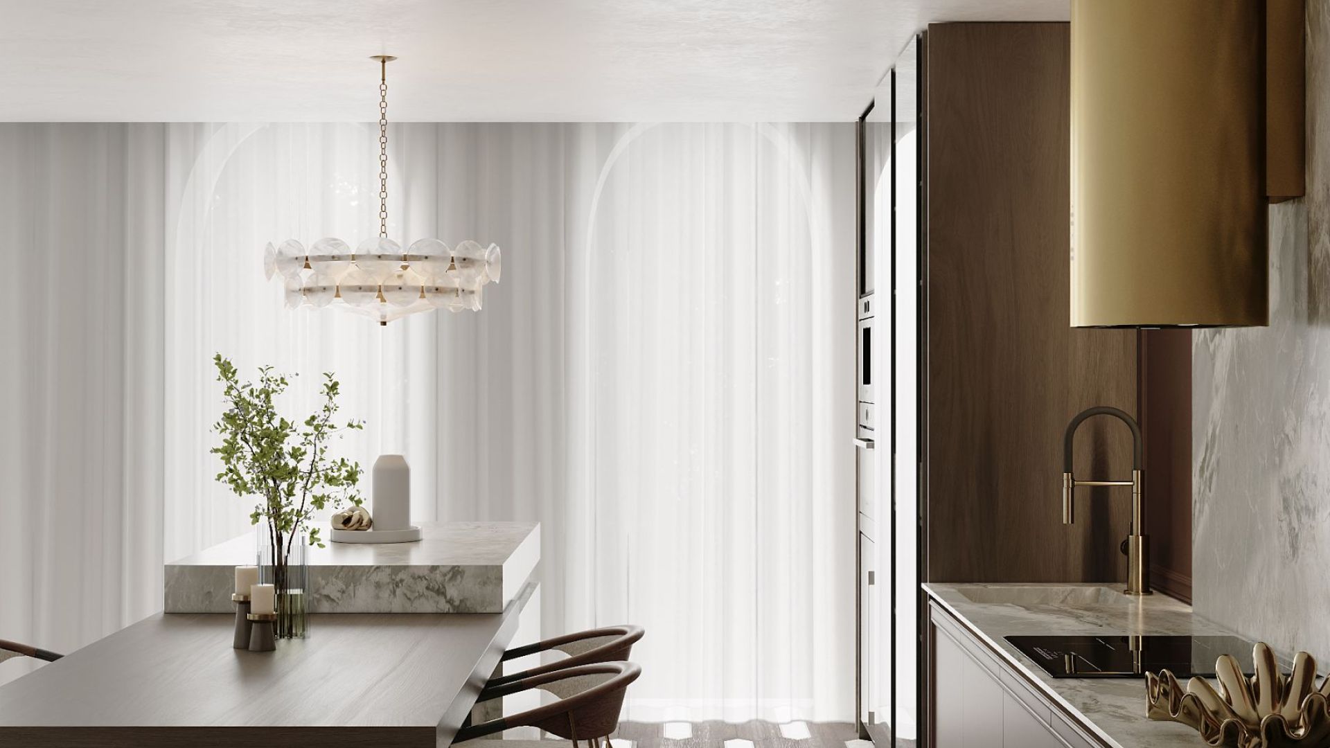 Вытяжка пристенная Cylindro OR Gold BLDC - Золото - Визуализации 8