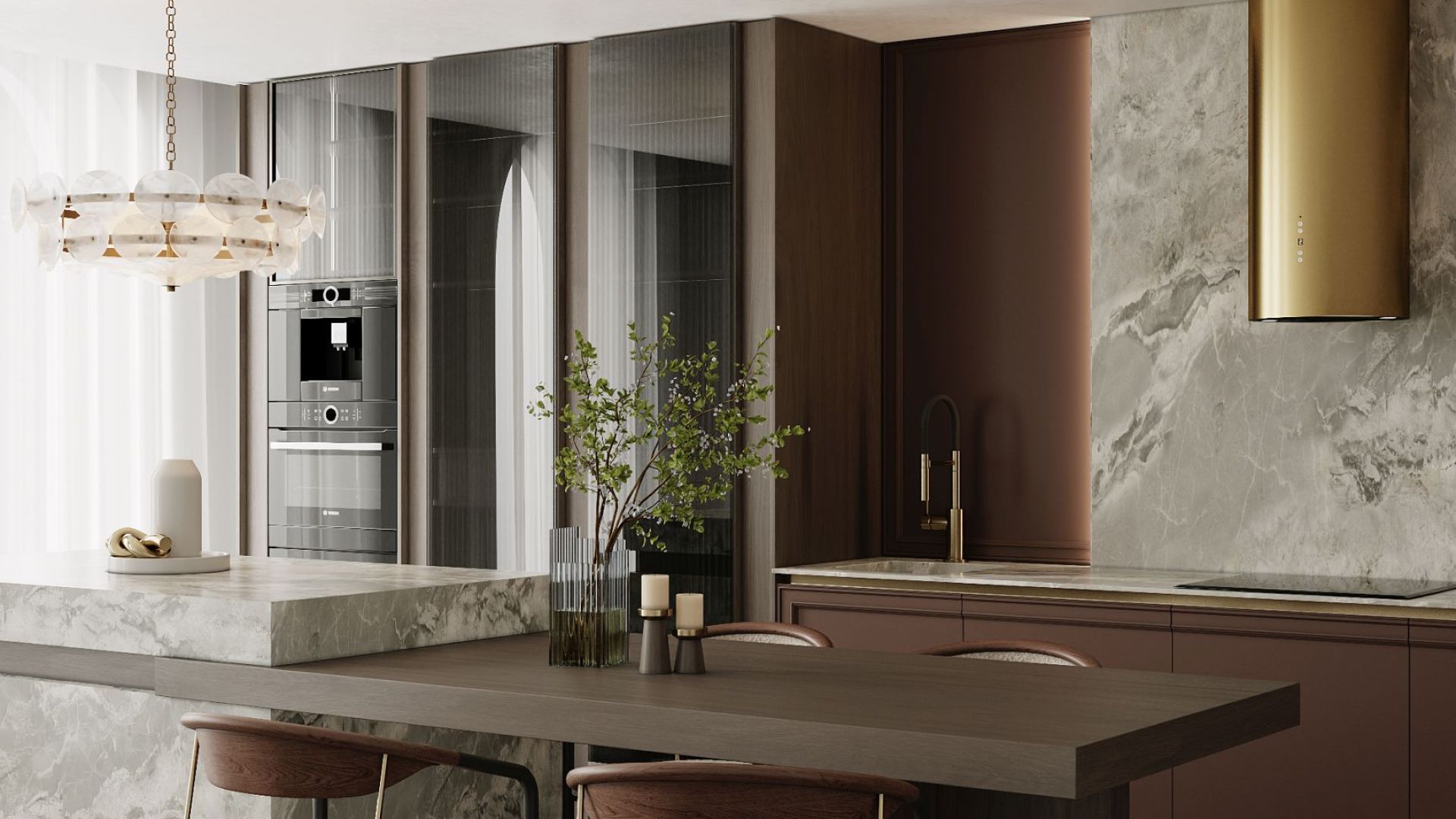 Вытяжка пристенная Cylindro OR Gold BLDC - Золото - Визуализации 9