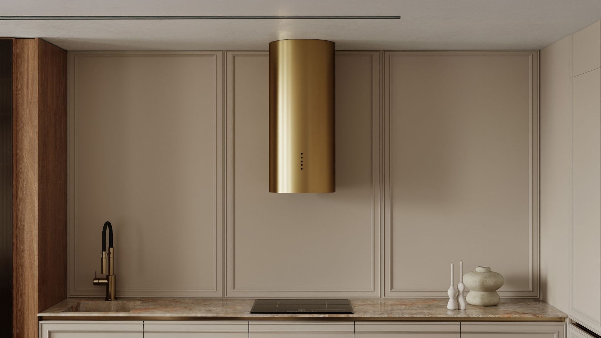 Вытяжка пристенная Cylindro OR Eco Gold - Золото - Визуализации 4