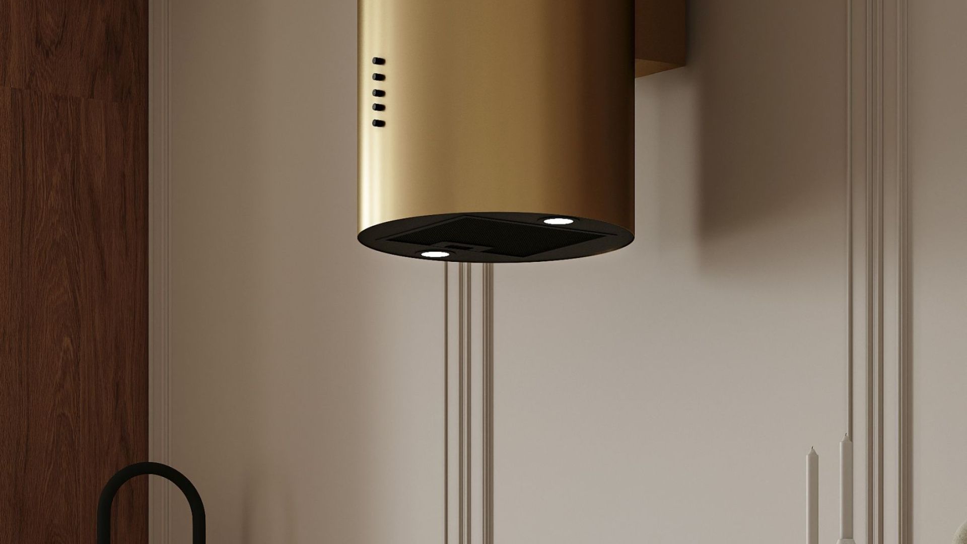 Вытяжка пристенная Cylindro OR Eco Gold - Золото - Визуализации 9