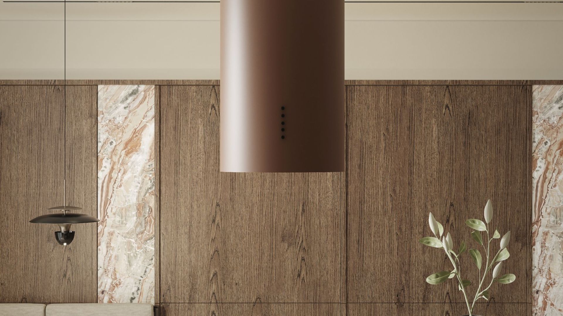 Вытяжка островная Cylindro Eco Dusty Rose - Dusty Rose - Визуализации 4