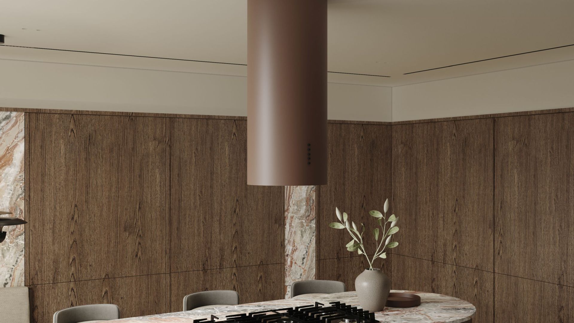 Вытяжка островная Cylindro Eco Dusty Rose - Dusty Rose - Визуализации 8